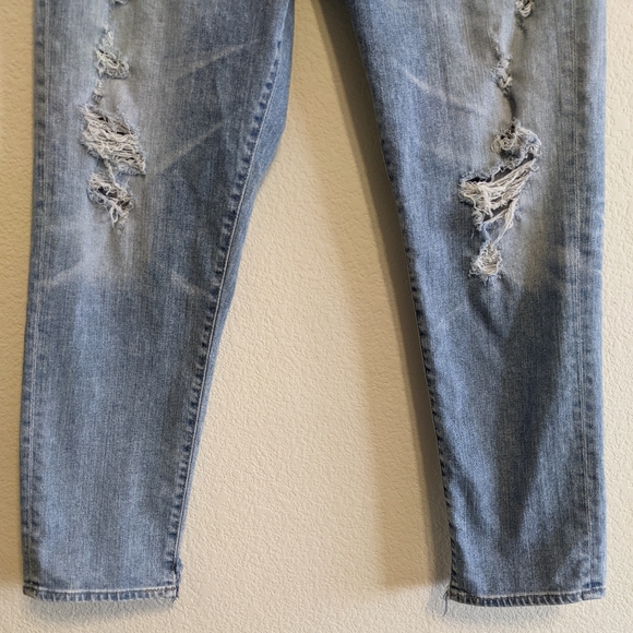 AG ED Adriano Goldschmied Ex Boyfriend Slouchy Slim Distressed Jeans Size 28R. - Picture 3 of 10